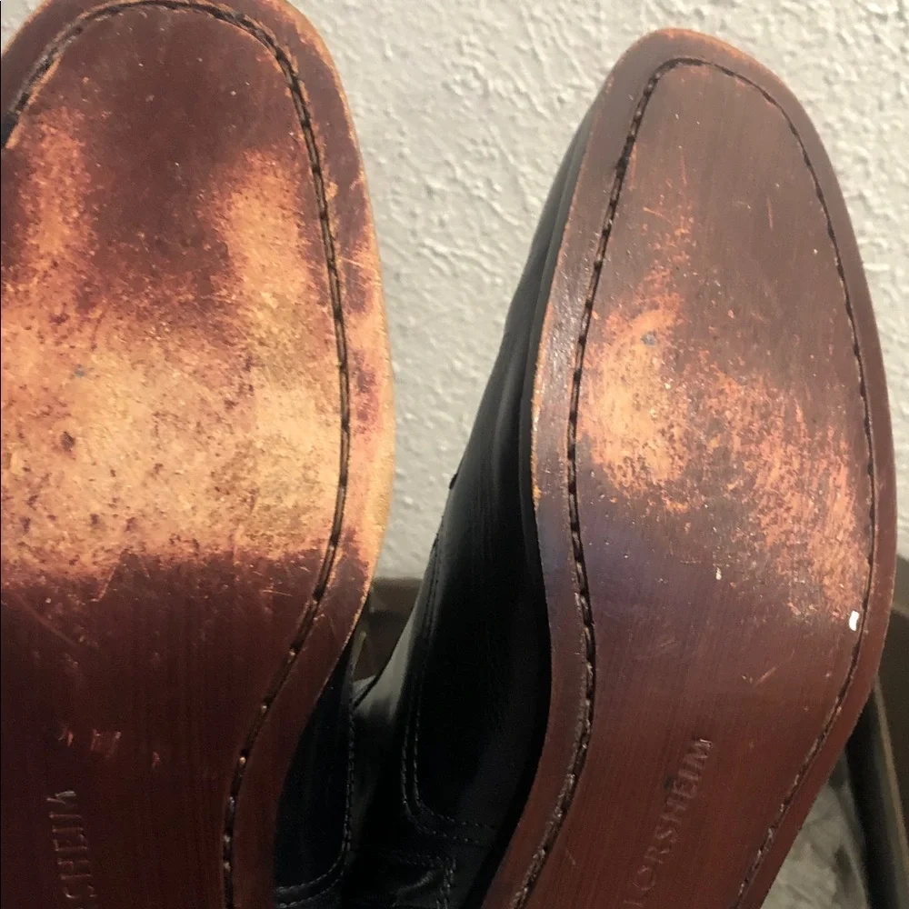 Florsheim Black Leather Zip Dress Boots - Picture 9 of 16